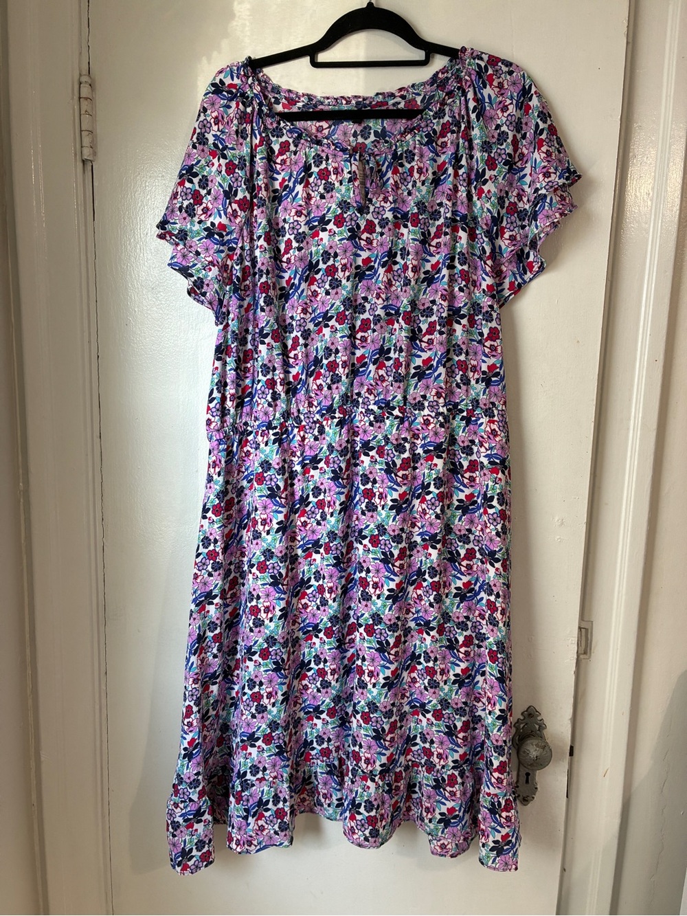 NWT Talbots Woman 16WP Feminine Floral Midi Dress Plus Size